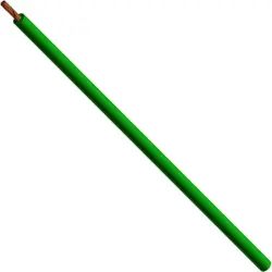 Silicone-switching strand, extremely flexible, halogen free, Cableline, 1.0 mm², 259 x 0.07 mm, green, outer Ø 3 mm, 61.7554-10025
