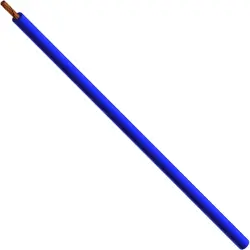 Silicone-switching strand, extremely flexible, halogen free, Cableline, 0.5 mm², 129 x 0.07 mm, blue, outer Ø 2.3 mm, 61.7552-10023