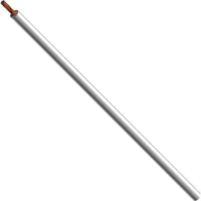 Silicone-switching strand, extremely flexible, halogen free, Cableline, 0.5 mm², 129 x 0.07 mm, white, outer Ø 2.3 mm, 61.7552-10029 - 1