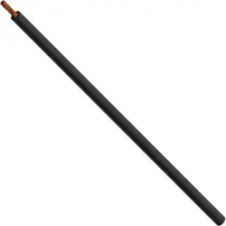 Silicone-switching strand, extremely flexible, halogen free, Cableline, 1.5 mm², 392 x 0.07 mm, black, outer Ø 3.4 mm, 61.7555-10021