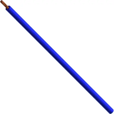 Silicone-switching strand, extremely flexible, halogen free, Cableline, 1.5 mm², 392 x 0.07 mm, blue, outer Ø 3.4 mm, 61.7555-10023 - 1