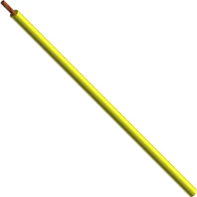 Silicone-switching strand, extremely flexible, halogen free, Cableline, 2.5 mm², 651 x 0.07 mm, yellow, outer Ø 3.9 mm, 61.7556-10024 - 1