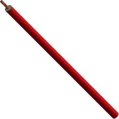 PVC-switching strand, highly flexible, Cableline, 2.5 mm², 651 x 0.07 mm, red, outer Ø 4.4 mm, 60.7032-10022 - 1