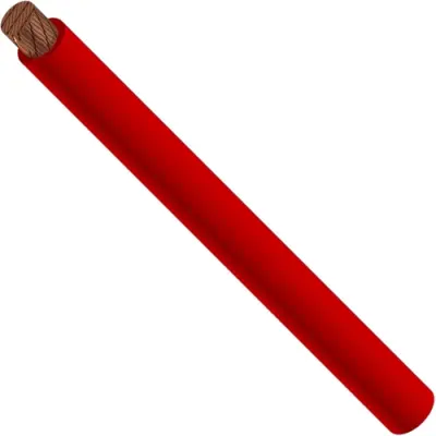 PVC-switching strand, highly flexible, Cableline, 4.0 mm², 1036 x 0.07 mm, red, outer Ø 4.8 mm, 60.7014-10022 - 1