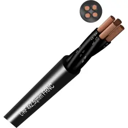Speaker cable, 4-wire, 2.5 mm², unshielded, FRNC, black, 65H425000