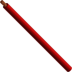 Silicone-switching strand, highly flexible, halogen free, Cableline, 25 mm², 6384 x 0.07 mm, red, outer Ø 11.8 mm, 61.7615-10022