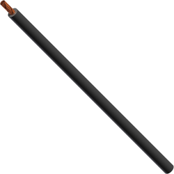 TPE-switching strand, highly flexible, Cableline, 0.5 mm², 129 x 0.07 mm, black, outer Ø 2.3 mm, 60.7245-10021