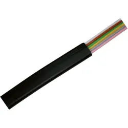 Telephone cable, 6-wire, 6 x 0.14 mm², black, PVC, BYB-5-95F236