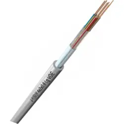 Telephone cable, 4-wire, J-Y(ST)Y, 2 x 2 x 0.6 mm, gray, PVC, J-Y(ST)Y 2X2X0,6