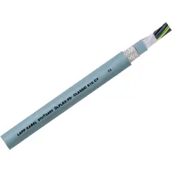 PVC connection and control cable ÖLFLEX CLASSIC FD 810 CY 4 G 0.75 mm², AWG 19, shielded, gray, 0026221