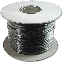 Telephone cable, 6-wire, 6 x AWG 26, black, AK-460701-100-S, package with 100 meters