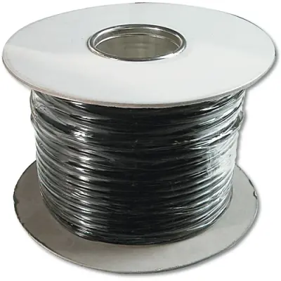 Telephone cable, 6-wire, 6 x AWG 26, black, AK-460701-100-S, package with 100 meters - 1
