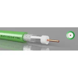 Video cable for 4K-UHD transmissions in high resolution, 75 Ω, HFV 0.6/2.8, FRNC, green