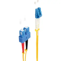 FO duplex patch cable, LC to SC, 2 m, OS1/OS2, singlemode 9/125 µm, BS77809