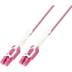 FO patch cable, uniboot, LC duplex to LC duplex, 2 m, OM4, multimode 50/125 µm, 61555D-PB-2,0M4