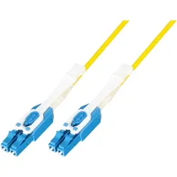 FO patch cable, uniboot, LC duplex to LC duplex, 3 m, OS2, singlemode 9/125 µm, 61955D-PB-3,0M