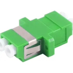 FO connector, LC duplex socket to LC duplex socket, OS1/OS2, singlemode, ceramic, green, BYB-4-98F2101