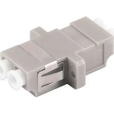 FO connector, LC duplex socket to LC duplex socket, OM1/OM2, multimode, ceramic, beige, BYB-4-98F2104 - 1