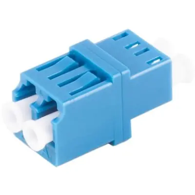 FO connector, LC duplex socket to LC duplex socket, OS1/OS2, singlemode, ceramic, blue, BYB-4-98F2105 - 1