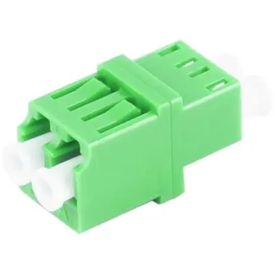 FO connector, LC duplex socket to LC duplex socket, OS1/OS2, singlemode, ceramic, green, BYB-4-98F2106 - 1