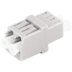 FO connector, LC duplex socket to LC duplex socket, OM1/OM2, multimode, ceramic, beige, BYB-4-98F2109