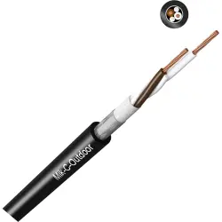 Microphone line, 2-wire, 0.25 mm², shielded, PUR, black, 48M202509