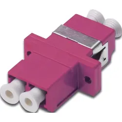 FO jack, LC/LC duplex, OM4, multimode, ceramic, purple, DN-96019-2