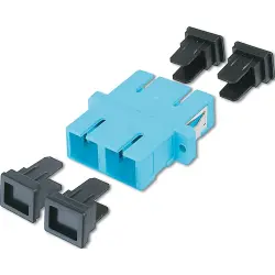 FO jack, SC/SC duplex, OM3, multimode, ceramic, aquamarine, DN-96005-2