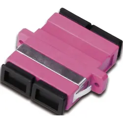 FO jack, SC/SC duplex, OM4, multimode, ceramic, purple, DN-96018-2