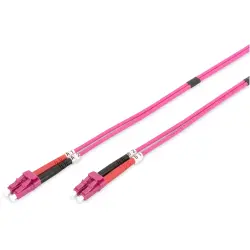FO patch cable, LC to LC, 1 m, OM4, multimode 50/125 µm, DK-2533-01-4