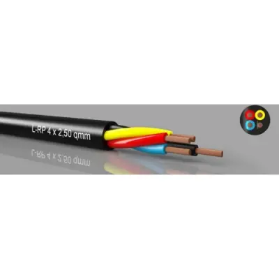 Speaker cable, 2-wire, 2.5 mm², unshielded, PVC, black, 650225000 - 1