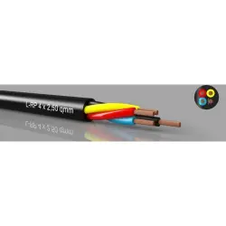 Speaker cable, 2-wire, 2.5 mm², unshielded, PVC, black, 650225000