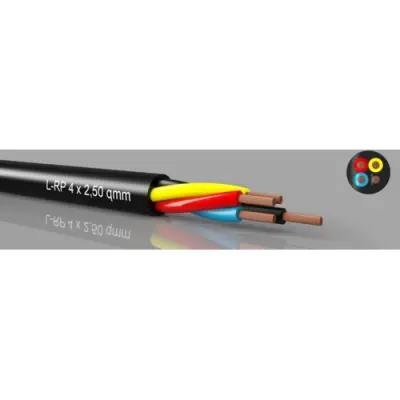 Speaker cable, 4-wire, 2.5 mm², unshielded, PVC, black, 650425000 - 1