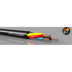 Speaker cable, 4-wire, 2.5 mm², unshielded, PVC, black, 650425000