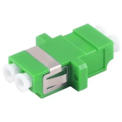 FO connector, LC socket to LC socket, OS1/OS2, singlemode, ceramic, green, BS07-60011 - 1