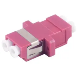 FO connector, LC socket to LC socket, OM4, multimode, ceramic, purple, BS07-60013