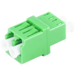 FO connector, LC socket to LC socket, OS1/OS2, singlemode, ceramic, green, BS07-60021