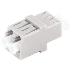 FO connector, LC socket to LC socket, OM1/OM2, multimode, ceramic, beige, BS07-60024