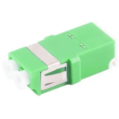 FO connector, LC socket to LC socket, OS1/OS2, singlemode, ceramic, green, BS07-60031 - 1