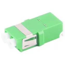 FO connector, LC socket to LC socket, OS1/OS2, singlemode, ceramic, green, BS07-60031