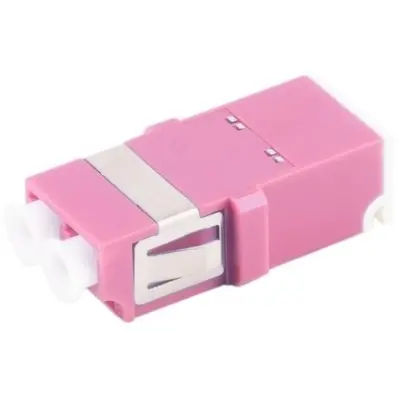 FO connector, LC socket to LC socket, OM4, multimode, ceramic, purple, BS07-60033 - 1