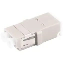 FO connector, LC socket to LC socket, OM1/OM2, multimode, ceramic, beige, BS07-60034