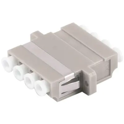 FO connector, LC socket to LC socket, OM1/OM2, multimode, ceramic, beige, BS07-60044 - 1