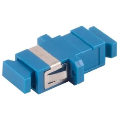 FO connector, SC socket to SC socket, OS1/OS2, singlemode, ceramic, blue, BS07-60050 - 1