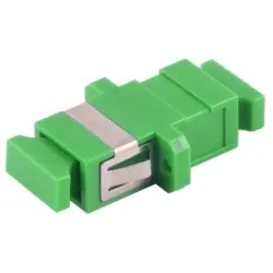 FO connector, SC socket to SC socket, OS1/OS2, singlemode, ceramic, green, BS07-60051