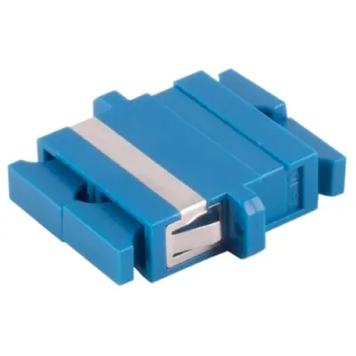 FO connector, SC socket to SC socket, OS1/OS2, singlemode, ceramic, blue, BS07-60060 - 1