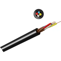 AF cable, 4 x 0.08 mm², black, 4