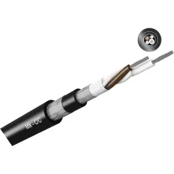 Microphone line, 2-wire, 0.5 mm², shielded, PVC, black, 48D205009