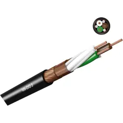 Microphone line, 3-wire, 0.22 mm², shielded, PVC, black, 58D302209