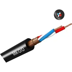 Microphone line, 2-wire, 0.22 mm², shielded, FRNC, black, 58D2H2209